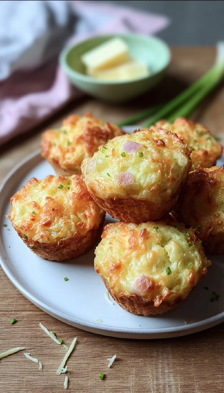 Kartoffel-Muffins mit Schinken & Käse