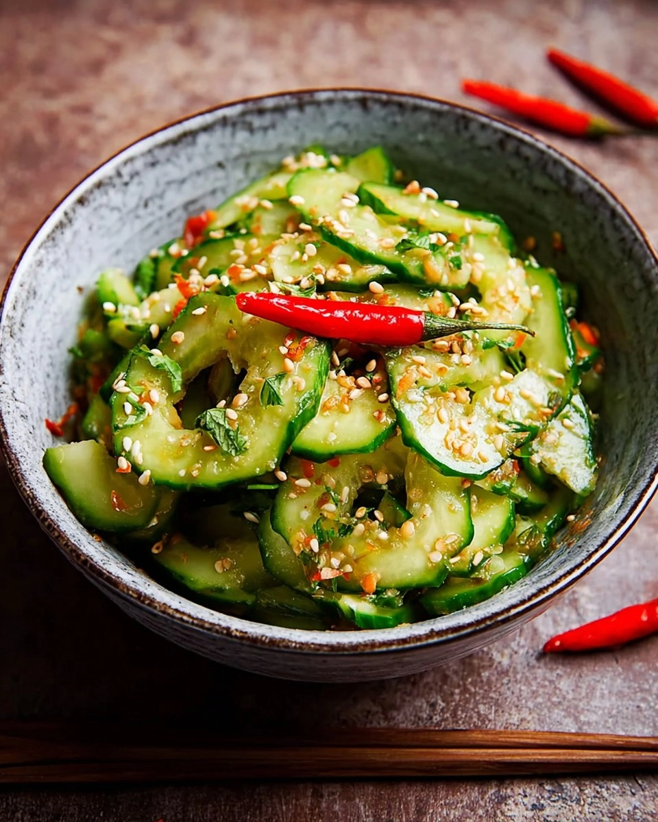 Asiatischer Gurkensalat mit Sesam