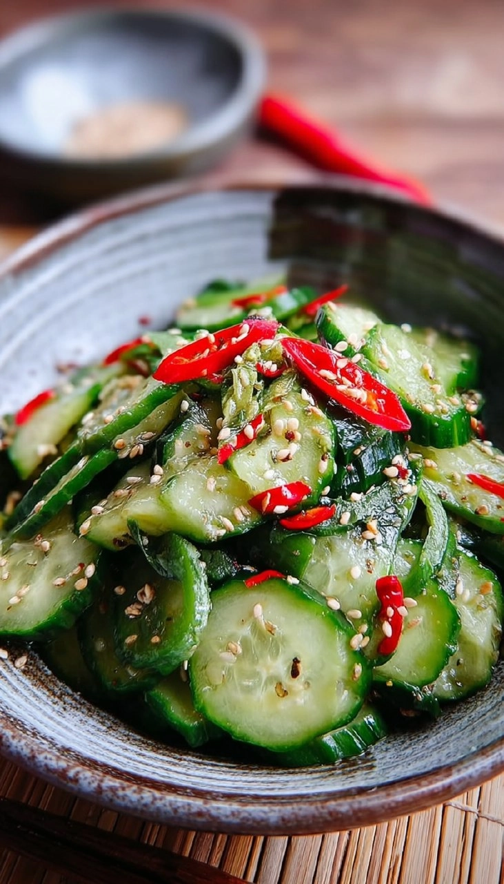 Asiatischer Gurkensalat mit Sesam