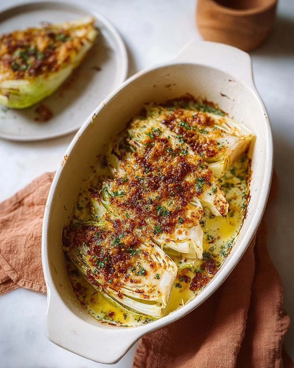 Chicorée überbacken mit Käse und Zitronen-Kräuter-Bröseln