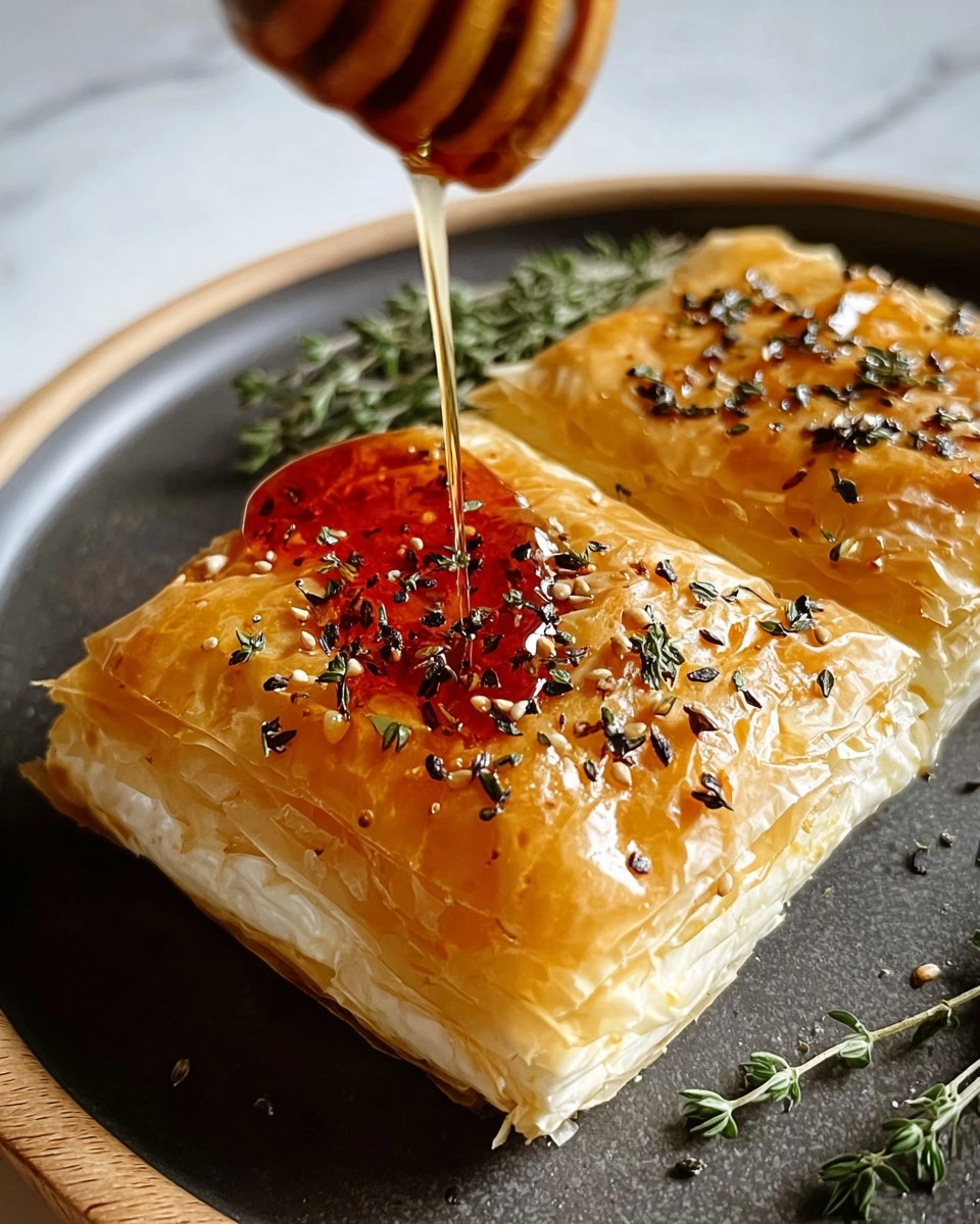 Gebackener Feta im Filoteig