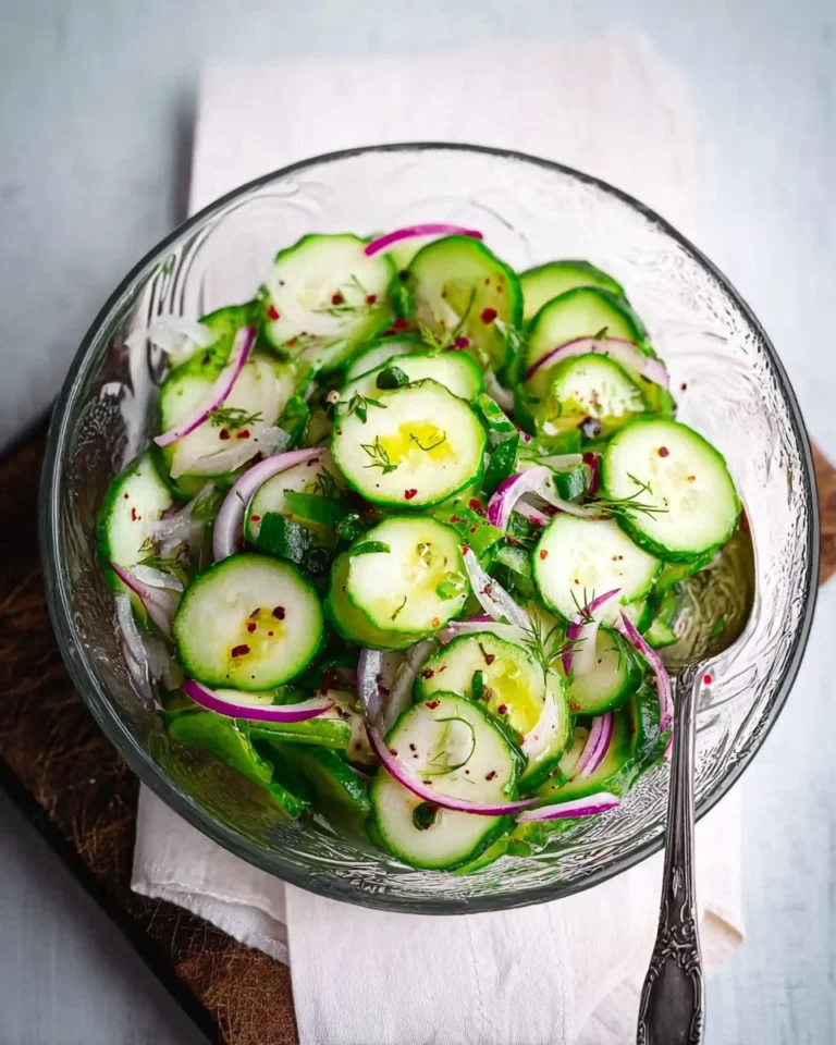 Gurkensalat-mit-Essig-und-Ol-Rezept