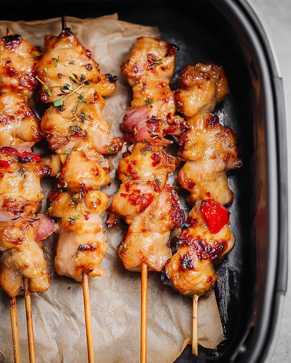 Hähnchen-Schaschlik-Spieße im Airfryer