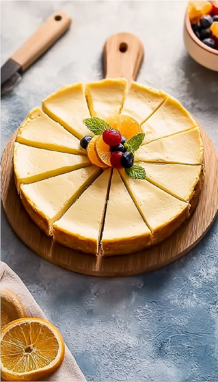 Käsekuchen ohne Boden mit Mandarinen