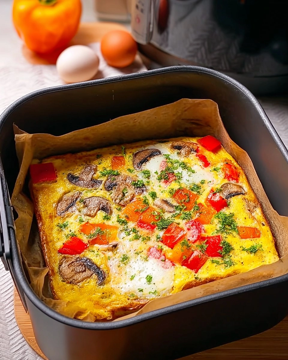 Omelette mit Gemüse aus dem Airfryer