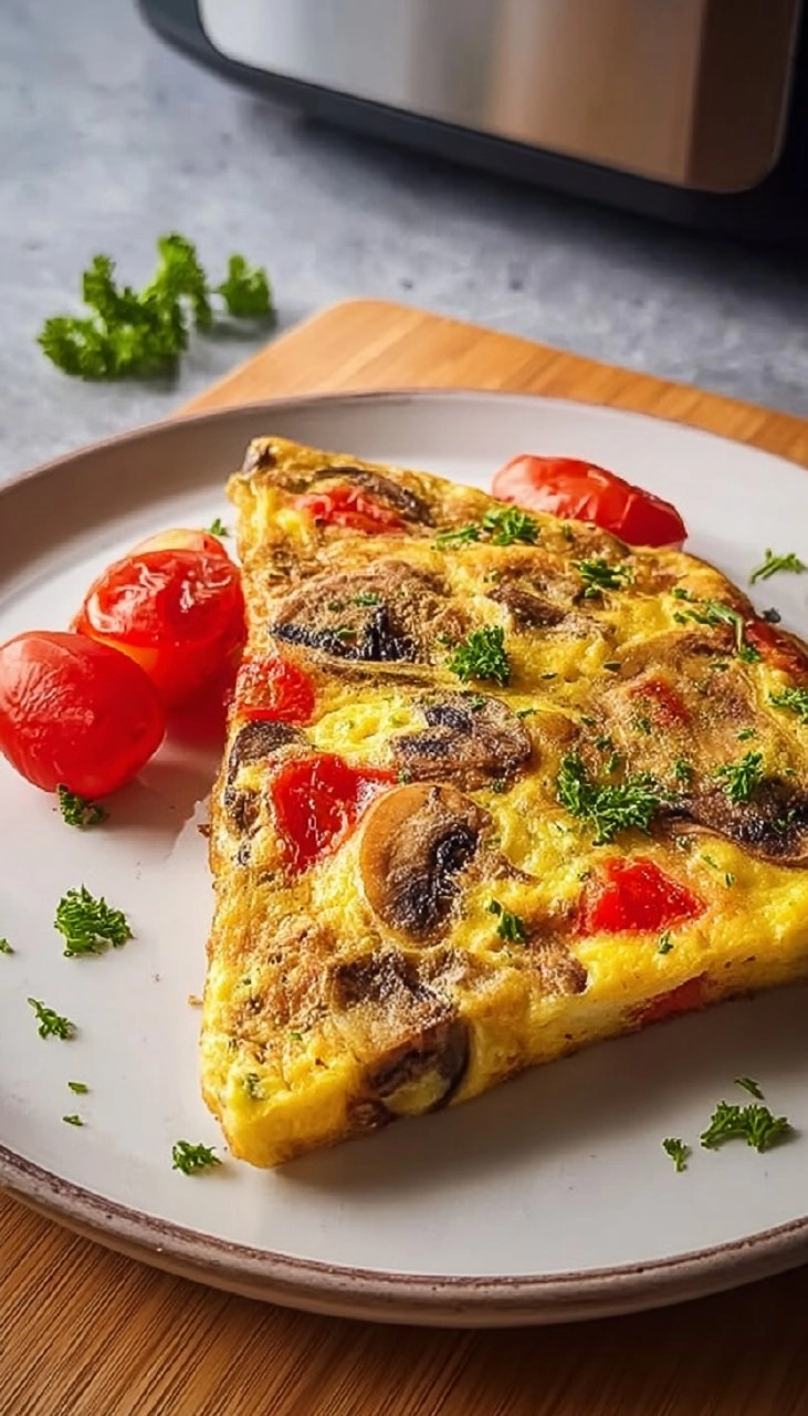 Omelette mit Gemüse aus dem Airfryer