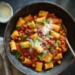 One-Pot-Pasta-mit-Kichererbsen-Chorizo-Rezept