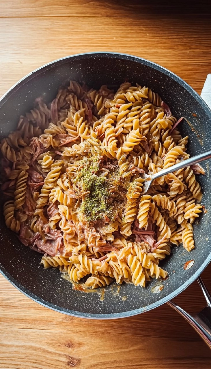 Vegane Schinkennudeln