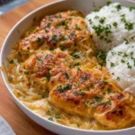 Zwiebel-Sahne-Hahnchen-aus-dem-Ofen-Rezept