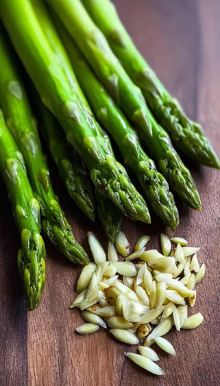 Gebratener Grüner Spargel aus der Pfanne