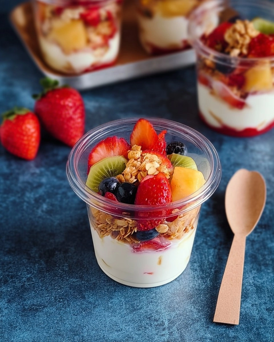 Obstsalat Töpfchen mit Skyr 4 Obstsalat Töpfchen mit Skyr