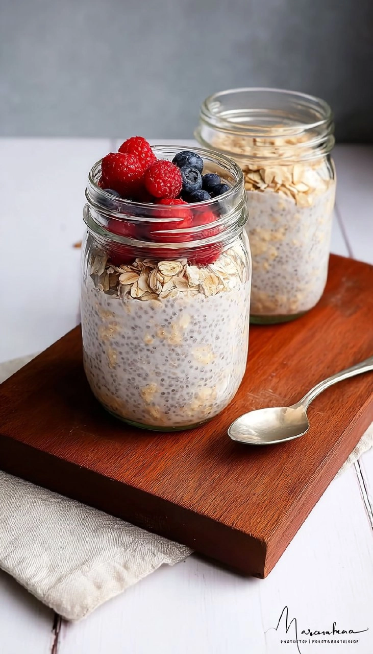 Overnight Oats mit Mohn
