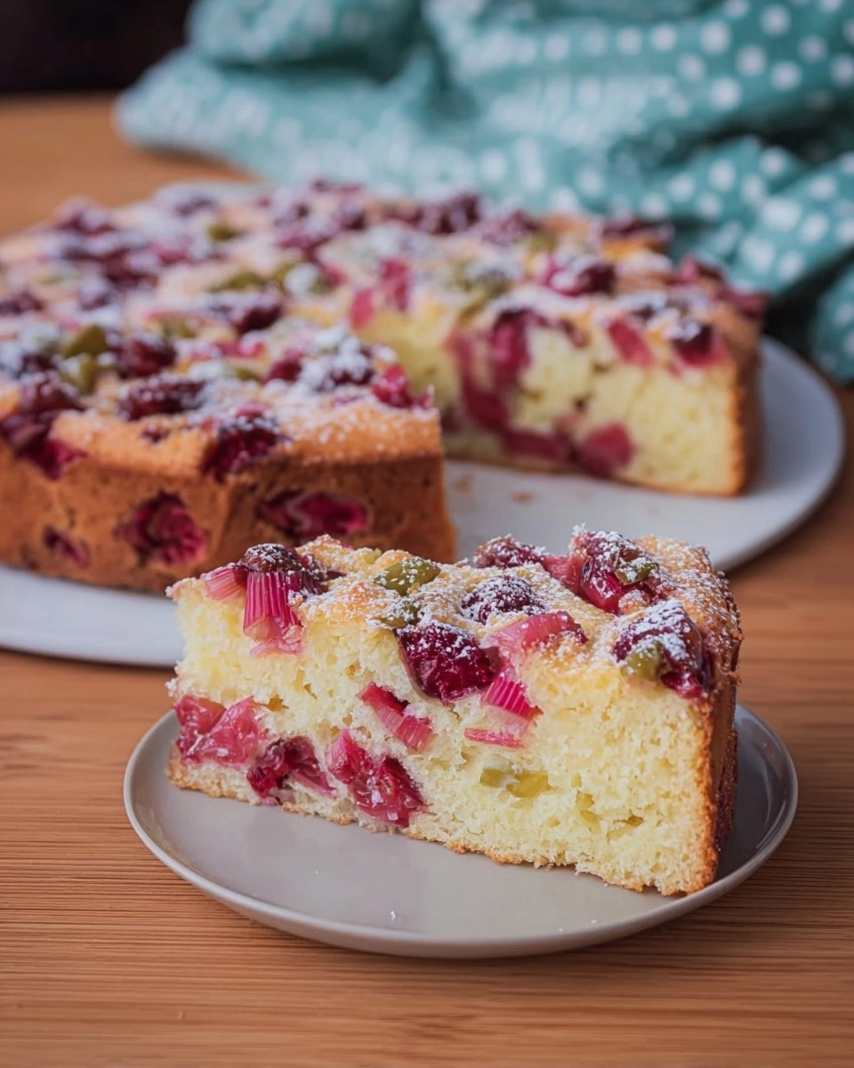 Saftiger Rhabarber-Joghurt-Kuchen