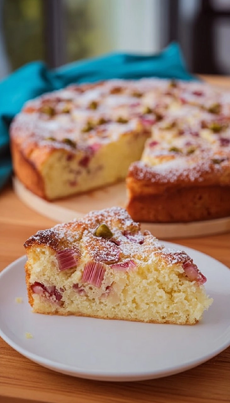 Saftiger Rhabarber-Joghurt-Kuchen