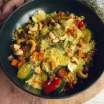 Zitroniger-Couscous-mit-gerostetem-Gemuse-und-Cashews-Rezept